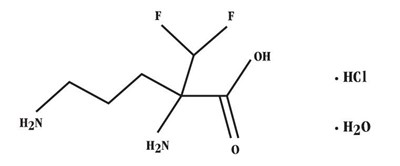 Eflornithine Hydrochloried Chemical Structure (Eflornithine Hydrochloride Chemical Structure)